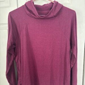 Burgundy Mondetta Hooded Active Top Women's Large